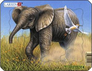 Пазлы Larsen  Слон, серия Мини  M9-4