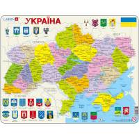 Пазлы для маленьких детей Larsen Карта Украины - политическая